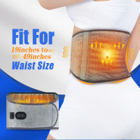 PASTSKY Waist Self Heating Belt Red Light Hot Compress Vibrations Massage Therapy Back Support Belt Lumbar Brace Relieve Fatigue Relax Muscle Warming Uterus Warm Waist