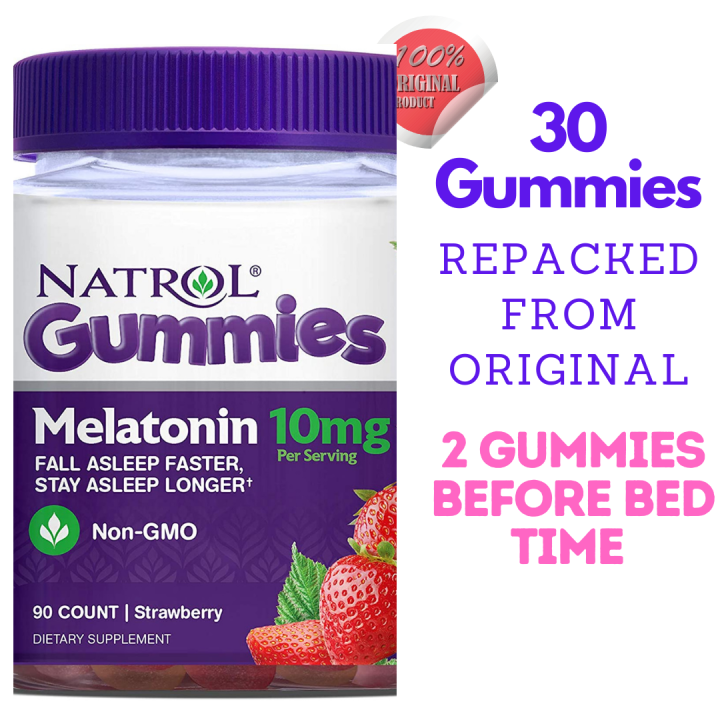Natrol Melatonin Gummies, non habit forming sleep aid, 10mg OR 5mg, 30 ...