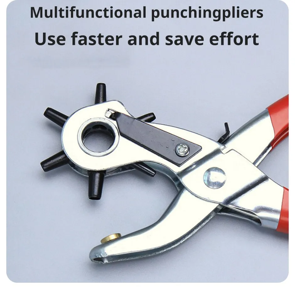 Leather Hole Punch Leather Tools Multifunctional Ordinary Carbon Steel Belt  Puncher Punching Tool Belt Hole Puncher Crafts Tool