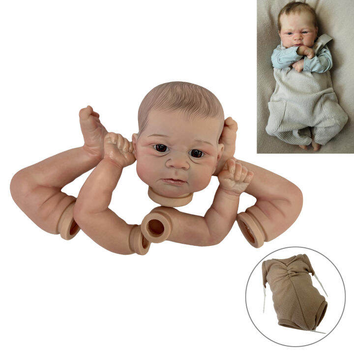 18 ”Kit Elijah Reborn sin pintar Handmade Vinyl Bebe Reborn Doll Kits Lifelike Painted kits DIY