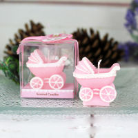 10 pcs cute Mini Creative Pram Baby Birthday Candle Kid Pram Baby Carriage Candle Cake Cupcake Topper Party Decoration Supply