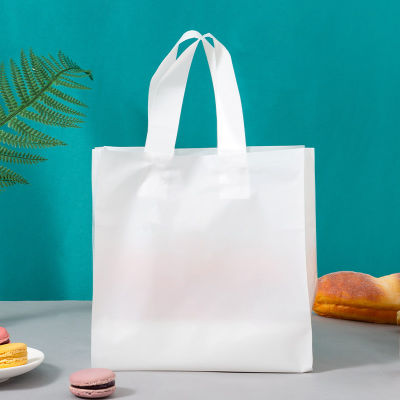 50Pcs 24x25x14cm Transparent Takeaway Packaging Catering Supermarket Shopping Food Fruit Plastic Portable Hand Bags