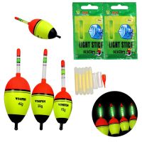 ☼✷◊ 5 pieces 5g 15g 30g 40g Glow Fishing Floats EVA Night Float Bobber Light Floats For Night Fishing