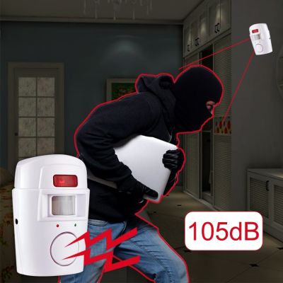 【hot】▼  1pc Security System Infrared Sensor Alarm Detector 105dB system 2 remote controller