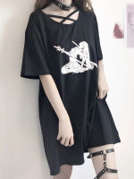 Harajuku Anime T Shirts Cosplay Short Sleeves Long Style Clothes Summer Japanese Casual Top Oversized Tees T-Shirts Camiseta