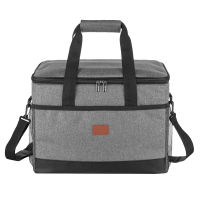 33L Portable Insulated Thermal Cooler Lunch Box Bag for Work &amp; Student Picnic Bag Car Ice Pack,1Pcs,Gray