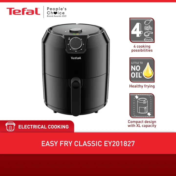 TEFAL Easy Fry Classic Mechanical Air Fryer XL Size EY201827 (Black ...