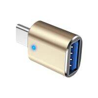 OTG อะแดปเตอร์ TypeC เป็นขั้วต่อ USB3.0พร้อมตัวบ่งชี้สำหรับสายข้อมูลโทรศัพท์มือถือตัวผู้เป็นตัวเมียตัวแปลงอะแดปเตอร์การ์ดไดรฟ์ USB