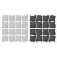 16pcs Floor Mat Exercise Gym Rubber Flooring Tiles Garage Home Fitness Yoga Puzzle Workout Mat Set Kids Training Squares Carpet