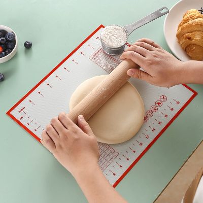 1Pc 80/70/60/50/40/30cm Silicone Baking Mat Pastry Rolling Kneading Pad Kitchen Crepes Pizza Dough Non-stick Pan Pastry Mat