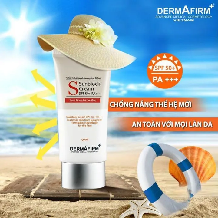 Kem chống nắng vật lý Der ma firm – Sun Block Cream SPF 50+ PA+++ 50ml -  BBon Beauty Chính hãng | Lazada.vn