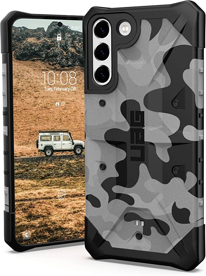 URBAN ARMOR GEAR UAG Designed for Samsung Galaxy S22 Case Black Rugged Lightweight Slim Shockproof Pathfinder Protective Cover, 6.1 inch Screen 