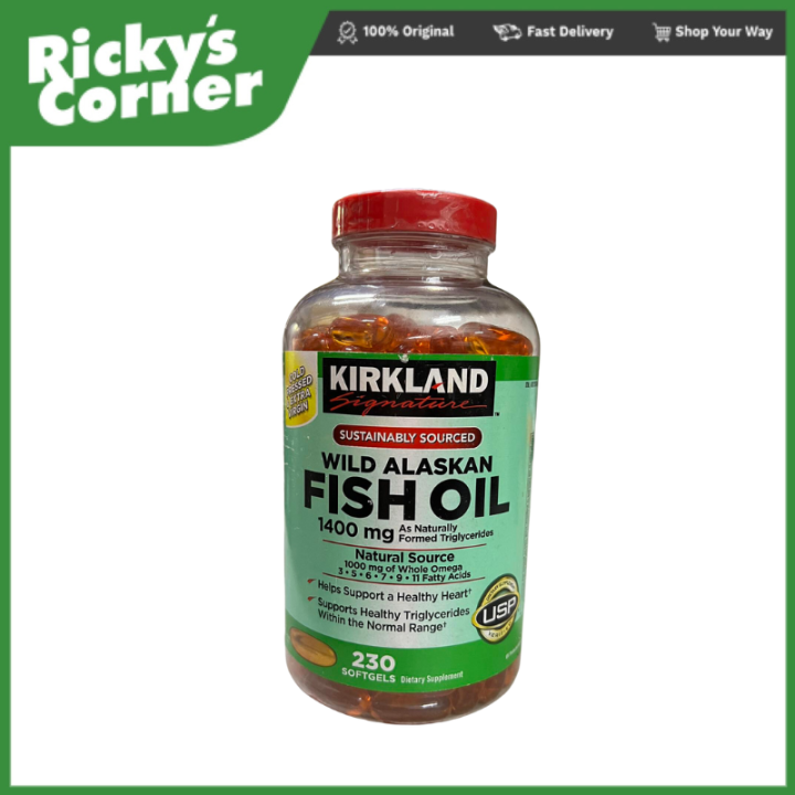 kirkland wild alaskan fish oil 1400 mg 230 softgels Lazada PH