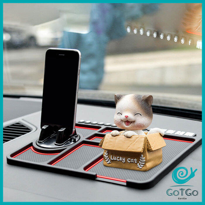 gotgo-แผ่นยางกันลื่นที่วางโทรศัพท์มือถือ-แผ่นยางหน้ารถ-แผ่น-pvc-anti-slip-mat-inside-the-car