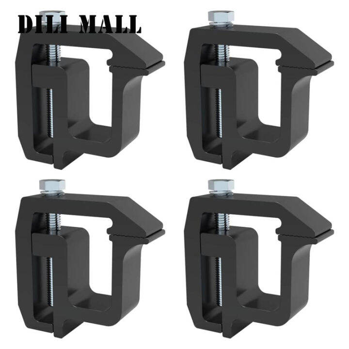 dili-ตัวหนีบยึด-mall4pcs-หมวกหลังคารถบรรทุกสำหรับแคมป์เปลือกหนักที่ยึดที่หนีบอุปกรณ์เครื่องมือทดแทน