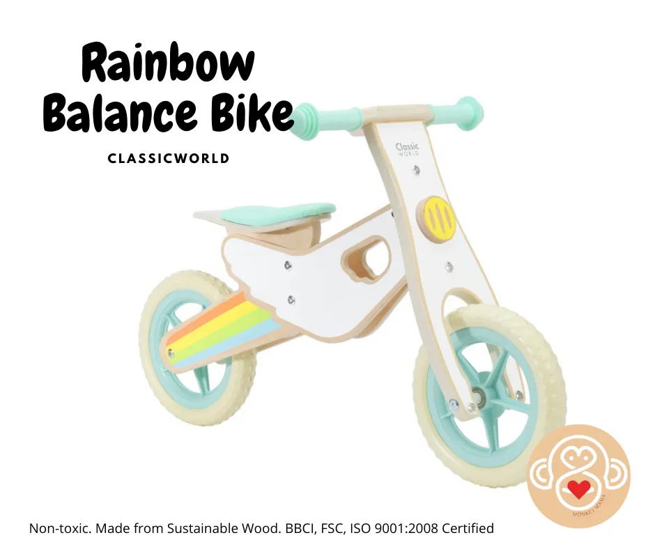 rainbow balance bike