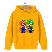 Mario Childrens Birthday Gift Sports Hoodie Set Cotton Top + Pants 2P Childrens Clothing Spring and Autumn Warm Girls and Boys