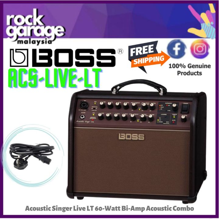 Boss Acs Live Lt Acoustic Singer Live Lt 60 Watt Bi Amp Acoustic Combo