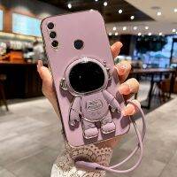 Plating Stand Holder Phone Case For Huawei P30Lite P20 Y9s Y9 Prime 2019 Y8P Y7A Mate 20x Astronaut Cover For Honor 9X Pro 50