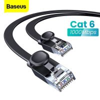 Baseus ทรงกลมสำหรับแมว6สาย Lan,CAT6 RJ 45สายเคเบิลเครือข่าย15ม./10ม./5ม. สายแพทช์สำหรับเราเตอร์แลปท็อป RJ45สายต่ออินเทอร์เน็ต