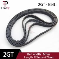 Printfly 2GT 2M GT2 Timing belt Pitch length 228/230/232/234/236/238/240/242/244 266/268/270/272/274 Width 6mm Rubber closed