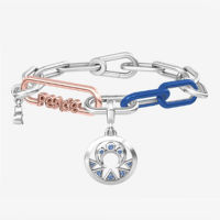 925 Sterling Silver Bracelet Pandoras Me Bracelet Chain Link Bracelets Fashion Gift S925 Silver Jewelry Fit Me Charms Women