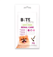 (ส่งฟรี) Bite Care Renal Care  ไบท์แคร์ ขนมสุนัขแก่หรือมีภาวะไต ความน่ากินสูง โปรตีนและปริมาณฟอสฟอรัส 38g