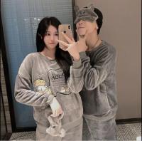 Fleece Couple Pyjamas Winter Warm Pijamas Women Men Sleepwear Pajamas For Women Pyjama Femme Pajama Set Sexy Lingerie Nightwear