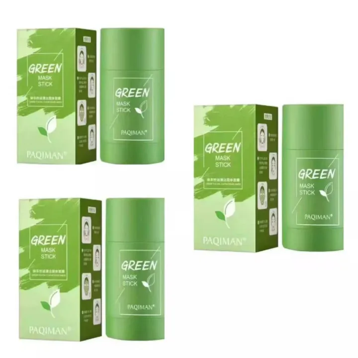 (SET OF 3) Green Tea Purifying Clay Stick Mask Oil Control Solid Mask