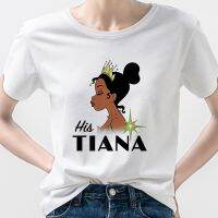 เสื้อยืด พิมพ์ลาย Tiana and Navien สไตล์เจ้าหญิง กบ สําหรับผู้หญิง