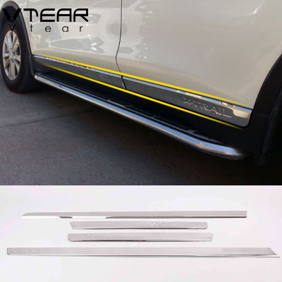 Vtear สำหรับ Nissan XTrail X-TRAIL 2014-2021ประตูด้านนอก Trim Strip รถ Chrome Styling Body ตกแต่งชิ้นส่วนสแตนเลส