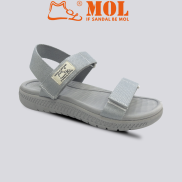 Giày sandal nữ hiệu MOL 2 quai ngang MS3G màu xám