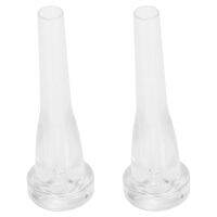 2X ABS Trumpet Mouthpiece 3C Size for Beginner Musical Trumpet Accessories Parts or Finger Exerciser,White