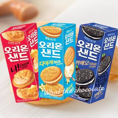 ORION คุกกี้เกาหลีสอดไส้ครีม มี 3 รสชาติ
