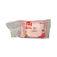 PIM BABY WIPES SNOOPY TEA GRADEN FRAGRANCE 30s พิมเบบี้ไวพ์สนูปปี้ 30 แผ่น เช็ดทำความสะอาดผิวหน้าและผิวกาย