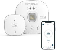 myQ Chamberlain Smart Garage Control - Wireless Garage Hub and Sensor with Wifi &amp; Bluetooth - Smartphone Controlled, myQ-G0401-ES, White myQ Smart Garage™ Control