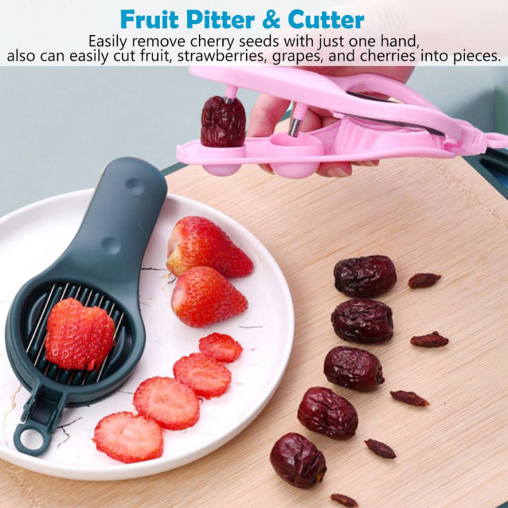 Cherry Pitter Tool Stainless Steel Fruit Pit Remover Multi-Functional ...