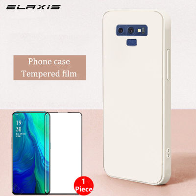 ELAXIS เคสโทรศัพท์สำหรับ Samsung,เคส TPU นิ่มซิลิโคนเหลวขอบตรงสีพื้นกันรอยเลนส์สำหรับ Samsung Galaxy Note 9/Note 10 +/Note 10 Plus