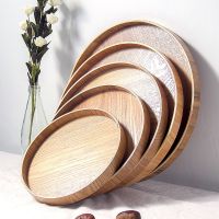 Solid Wood Plate Dessert Serving Tray Bread Fruit Seasoning Holder Dessert Snack Dish Organizer Storage Plate trays decorative Baking Trays  Pans