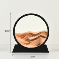 IZIMU 712inch Moving Sand Art Picture Round Glass 3D Deep Sea Sandscape In Motion Display Flowing Sand Frame Deep Ses Sand Art