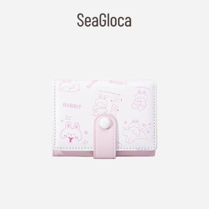 seagloca-ใหม่-กระเป๋าสตางค์-หนัง-pu-ใบสั้น-พับได้-หลายใบ-สําหรับผู้หญิง-no-1562