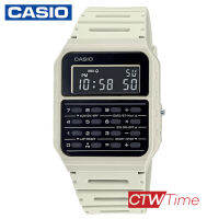 Casio DATA BANK Digital นาฬิกาข้อมือสายเรซิ่น รุ่น CA-53WF-8BDF (สีขาว)