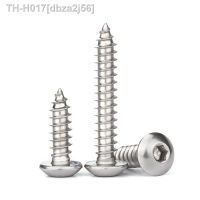 10-50pc M2 M2.6 M3 M3.5 M4 M5 M6 304 Stainless Steel Pan Head Hex Hexagon Socket Self Tapping Screws Button Head Wood Screw free