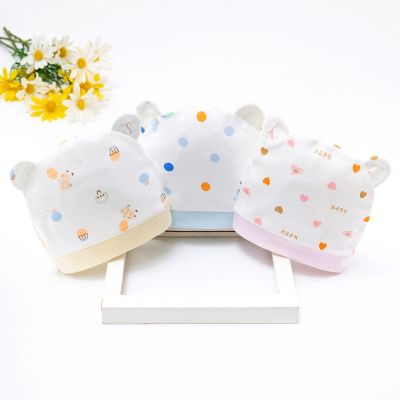 Baby Hat for Newborn Solid Color Cap Kids Bunny Hats Children Soft Cotton Breathable Sweat-Absorbent Boys Girls Baby Stuff