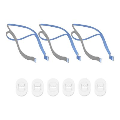 Replacement Headgear Compatible for ResMed Airfit P10 Nasal Pillow CPAP Strap 3 Shoulder Straps and 6 Adjustment Clips