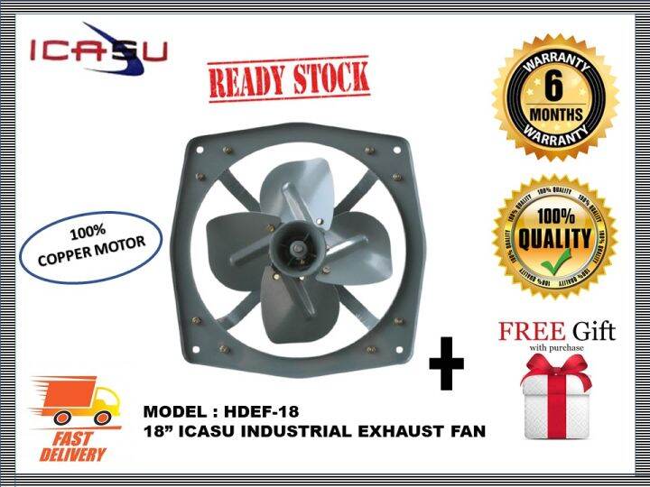 ICASU HDEF18 HEAVY DUTY 18" WALL TYPE INDUSTRIAL EXHAUST FAN Lazada