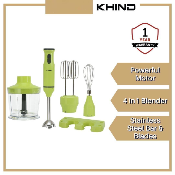 Khind BH600AS Hand Blender 3 in 1 ( Chopper , Blender & Whisk ) Lazada