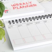 2-in-1 Tearable Weekly Planner Calendar Waterproof Cover 50 Sheets Dated Pages To-do-list Pad Business Schedule Notepad Laptop Stands