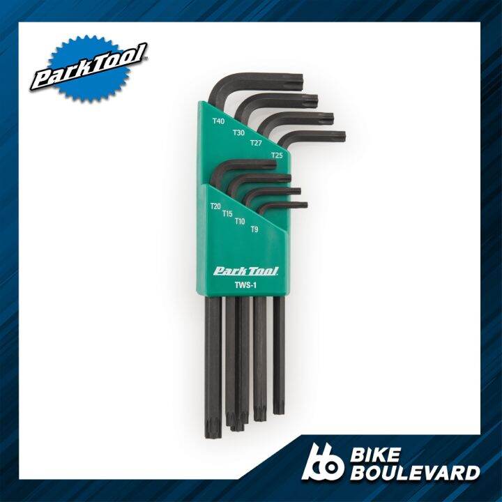 park-tool-tws-1-ชุดประแจดาว-t9-t10-t15-t20-t25-t27-t30-และ-t40-เครื่องมือซ่อมจักรยาน-แอลหัวดาว-6-แฉก-แฉกดาว-ประแจแอล-torx-compatible-wrench-set-จำนวน-1-เซ็ต-จาก-usa