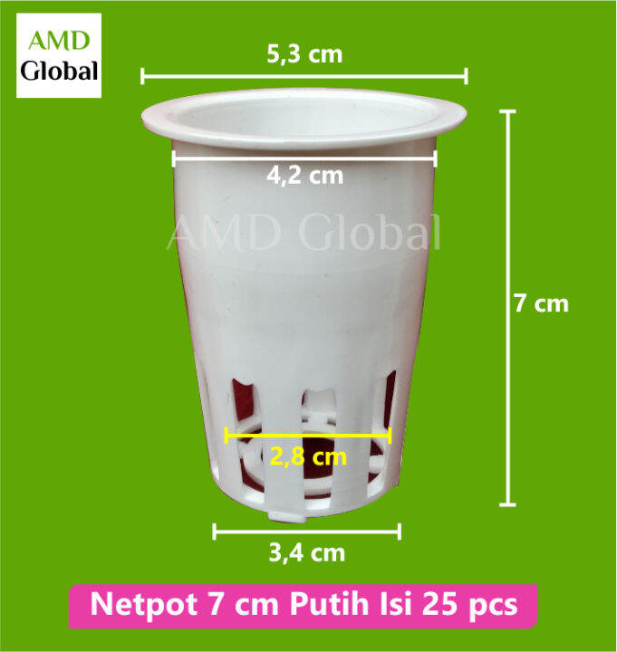 Netpot Hidroponik Cm Putih Isi Pcs Lazada Indonesia